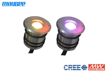 Ultra-cienkie mocne IP68 3w RGB LED Decking Lights / RGB LED Oświetlenie zewnętrzne
